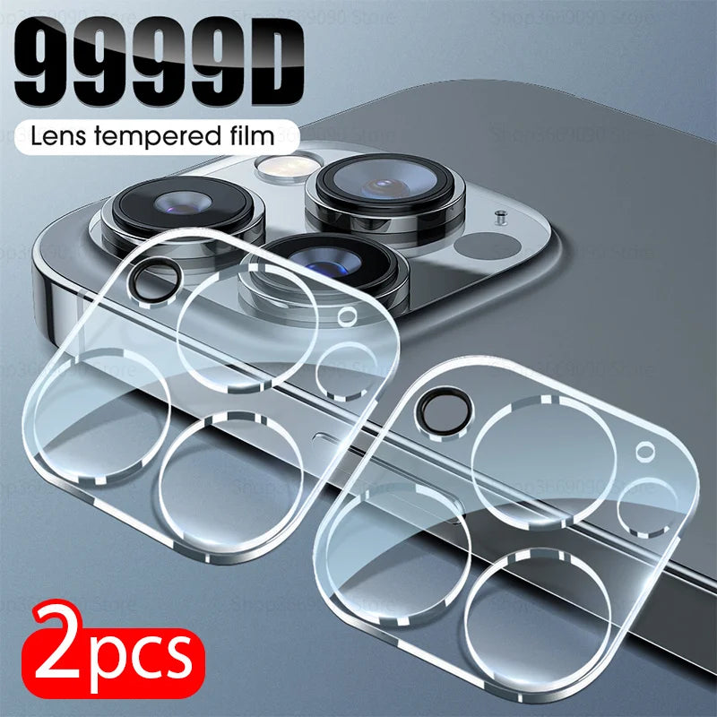 2Pcs Camera Protector Case For I phone 15 Pro Max Tempered Glass