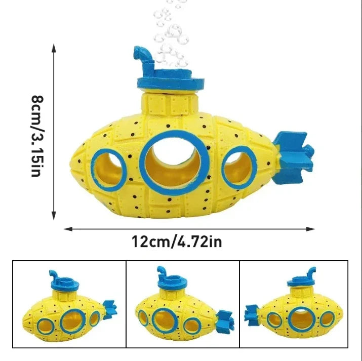 Resin Submarine Ornaments Fish Shrimp Shelter Cave