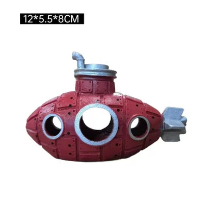 Resin Submarine Ornaments Fish Shrimp Shelter Cave