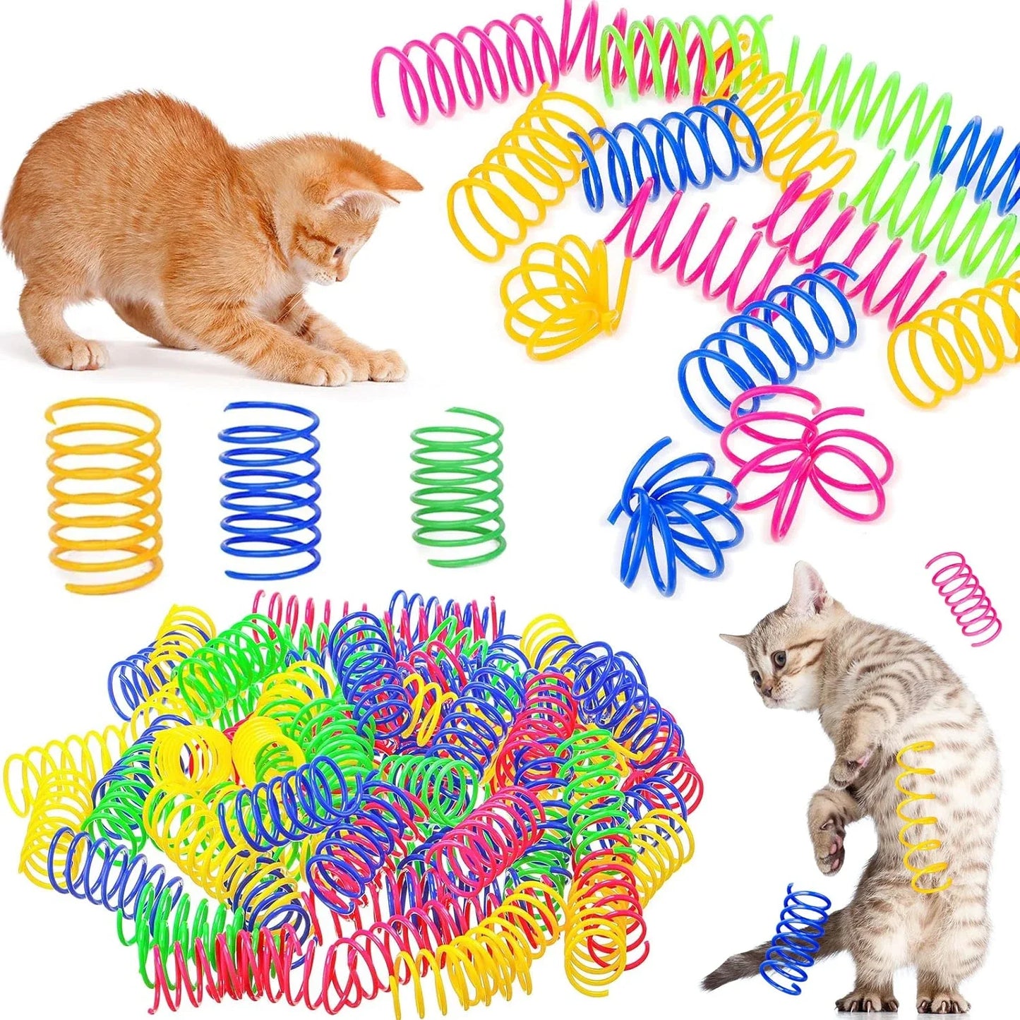 4/200Pcs Cat Spring Toy