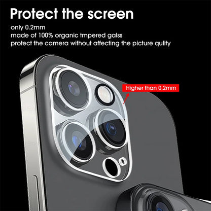 2Pcs Camera Protector Case For I phone 15 Pro Max Tempered Glass